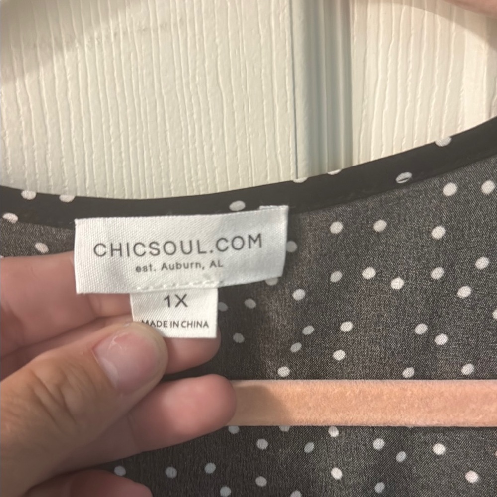 Chic Soul Black and White Blouse - Picture 2 of 6